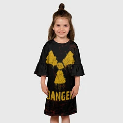 Платье клеш для девочки Опасный человек радиация, цвет: 3D-принт — фото 2