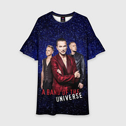 Платье клеш для девочки Depeche Mode - A universe band, цвет: 3D-принт
