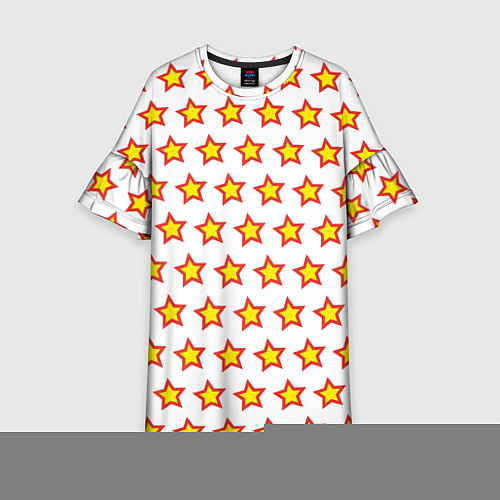 Детское платье Звезды защитника / 3D-принт – фото 1