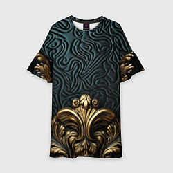 Детское платье Объемная лепнина на темном фоне