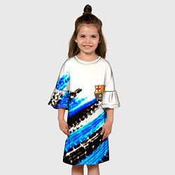 Платье клеш для девочки Barcelona fc club, цвет: 3D-принт — фото 2
