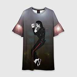 Платье клеш для девочки Michael Jackson в прыжке, цвет: 3D-принт