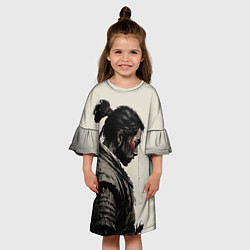 Платье клеш для девочки Самурай - Ghost of Thusima, цвет: 3D-принт — фото 2