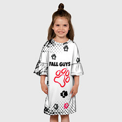 Платье клеш для девочки Fall Guys kids game pattern, цвет: 3D-принт — фото 2