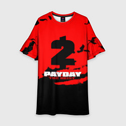 Платье клеш для девочки Payday 2 краски, цвет: 3D-принт
