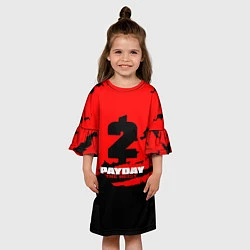 Платье клеш для девочки Payday 2 краски, цвет: 3D-принт — фото 2
