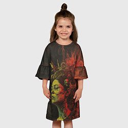 Платье клеш для девочки Кибернетическая дива, цвет: 3D-принт — фото 2