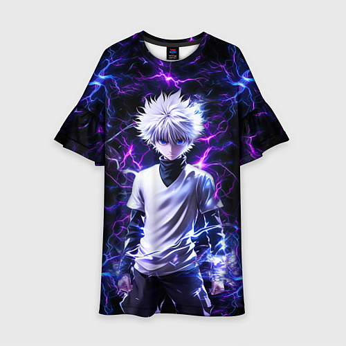 Детское платье Киллуа Золдик и неоновые молнии / 3D-принт – фото 1