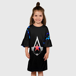 Платье клеш для девочки Русский ассасин, цвет: 3D-принт — фото 2