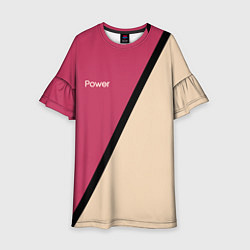 Детское платье Power бежево-розовый