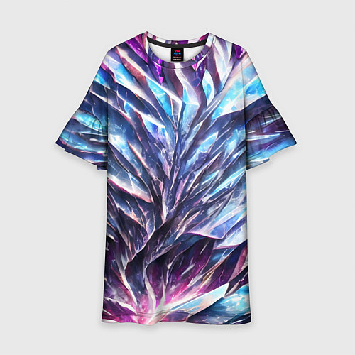 Детское платье Синий драгоценный камень / 3D-принт – фото 1