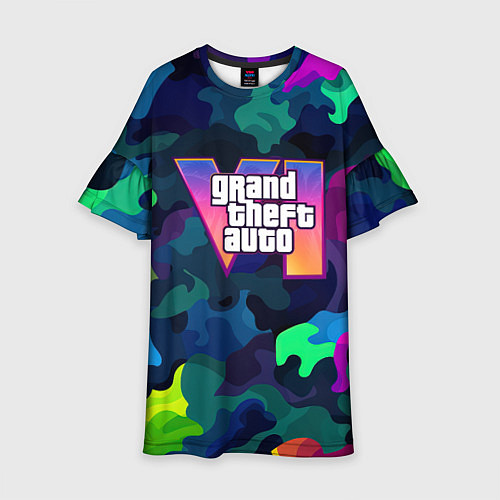 Детское платье Gta logo bright / 3D-принт – фото 1