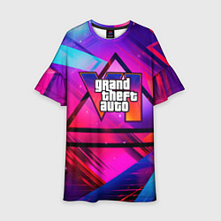 Детское платье GTA 6 logo абстракция