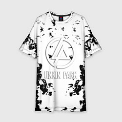 Детское платье Linkin park краски лого чёрно белый