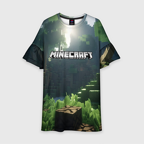 Детское платье Minecraft logo world / 3D-принт – фото 1
