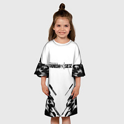 Платье клеш для девочки Tom Clancys stripes game, цвет: 3D-принт — фото 2