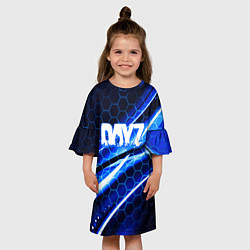 Платье клеш для девочки Dayz текстура броня биохазард, цвет: 3D-принт — фото 2