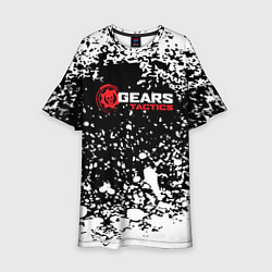 Платье клеш для девочки Gears of War белые брызги, цвет: 3D-принт