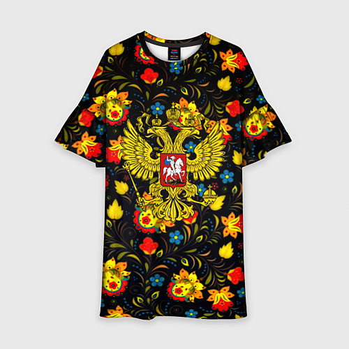 Детское платье Герб РФ хохлома / 3D-принт – фото 1