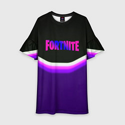 Платье клеш для девочки Fortnite epic abstraction, цвет: 3D-принт