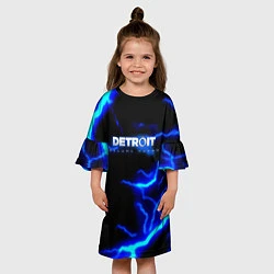 Платье клеш для девочки Detroit become human storm, цвет: 3D-принт — фото 2