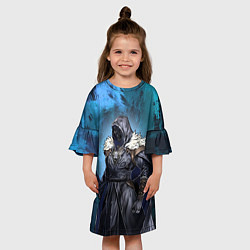 Платье клеш для девочки Нежеланно бессмертный авантюрист - упырь, цвет: 3D-принт — фото 2