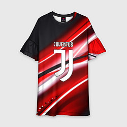 Платье клеш для девочки Juventus geometry sport line, цвет: 3D-принт