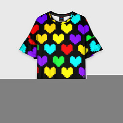 Платье клеш для девочки Undertale heart pattern, цвет: 3D-принт