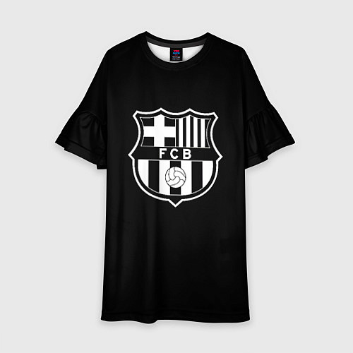 Детское платье Barcelona fc club белое лого / 3D-принт – фото 1
