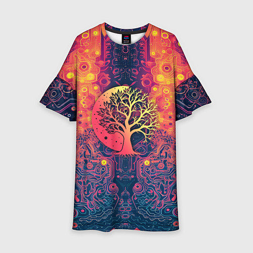 Детское платье Логотип кибернетического дерева / 3D-принт – фото 1