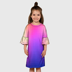 Платье клеш для девочки Gradient 8-bit, цвет: 3D-принт — фото 2