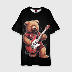 Детское платье Большой плюшевый медведь играет на гитаре