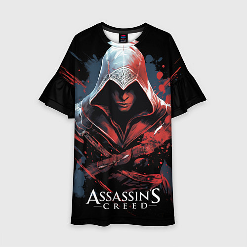 Детское платье Assassins creed красная краска / 3D-принт – фото 1
