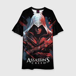 Детское платье Assassins creed красная краска