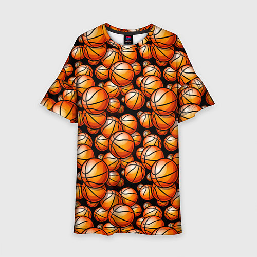 Детское платье Баскетбольные мячики / 3D-принт – фото 1