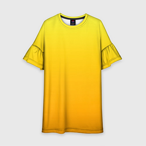 Детское платье Градиент насыщенный жёлтый / 3D-принт – фото 1