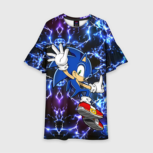 Детское платье Sonic blue x / 3D-принт – фото 1