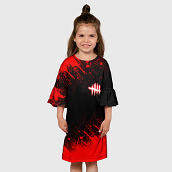 Платье клеш для девочки Dead by daylight огненный, цвет: 3D-принт — фото 2