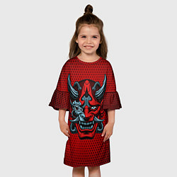 Платье клеш для девочки Киберпанк 2077 самурай colored, цвет: 3D-принт — фото 2