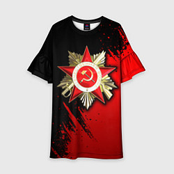 Детское платье Велика отечественная - красный градиент