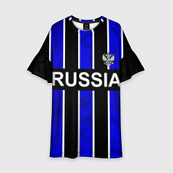 Детское платье Россия- черно-синяя униформа