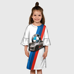 Платье клеш для девочки Немецкий кроссовер BMW X6 M, цвет: 3D-принт — фото 2