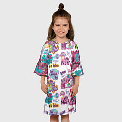 Платье клеш для девочки Have a magical day color, цвет: 3D-принт — фото 2