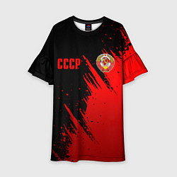 Детское платье СССР - черно-красный