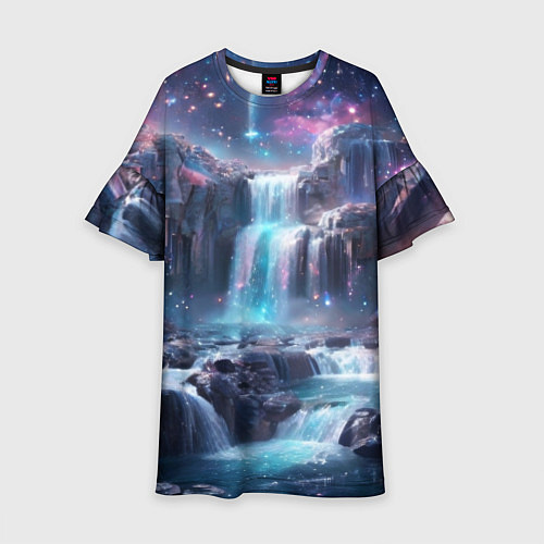 Детское платье Волшебный ночной водопад / 3D-принт – фото 1