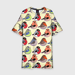 Платье клеш для девочки Веселые птички, цвет: 3D-принт