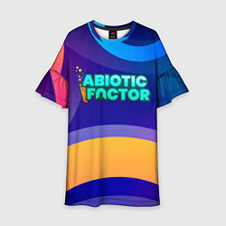 Детское платье Abiotic Factor цветные круги и лого