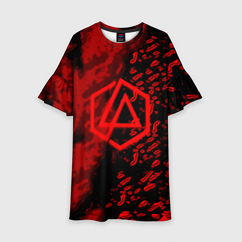 Детское платье Linkin park red logo / 3D-принт – фото 1