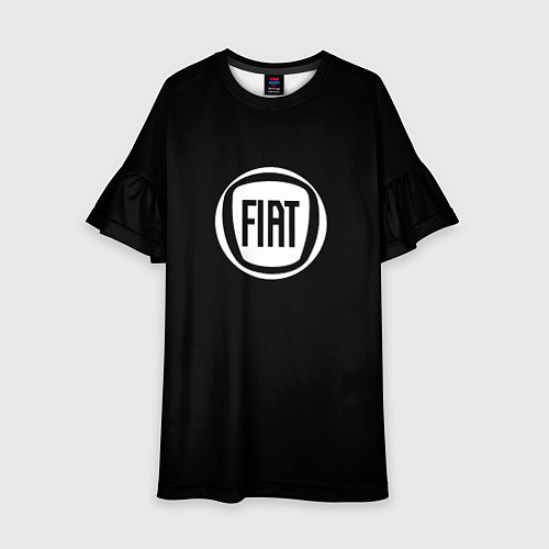 Детское платье FIAT logo white / 3D-принт – фото 1