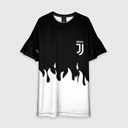 Платье клеш для девочки Juventus fire, цвет: 3D-принт
